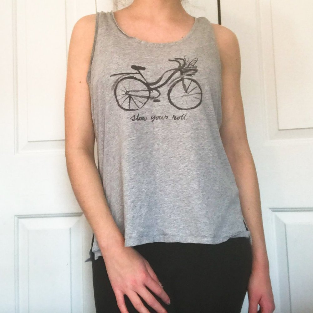 "Slow your roll" graphic tank top
